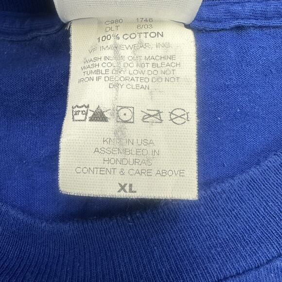 Vintage Kansas City Royals Shirt Mens XL Blue Short Sleeve MLB Baseball - Picture 9 of 11